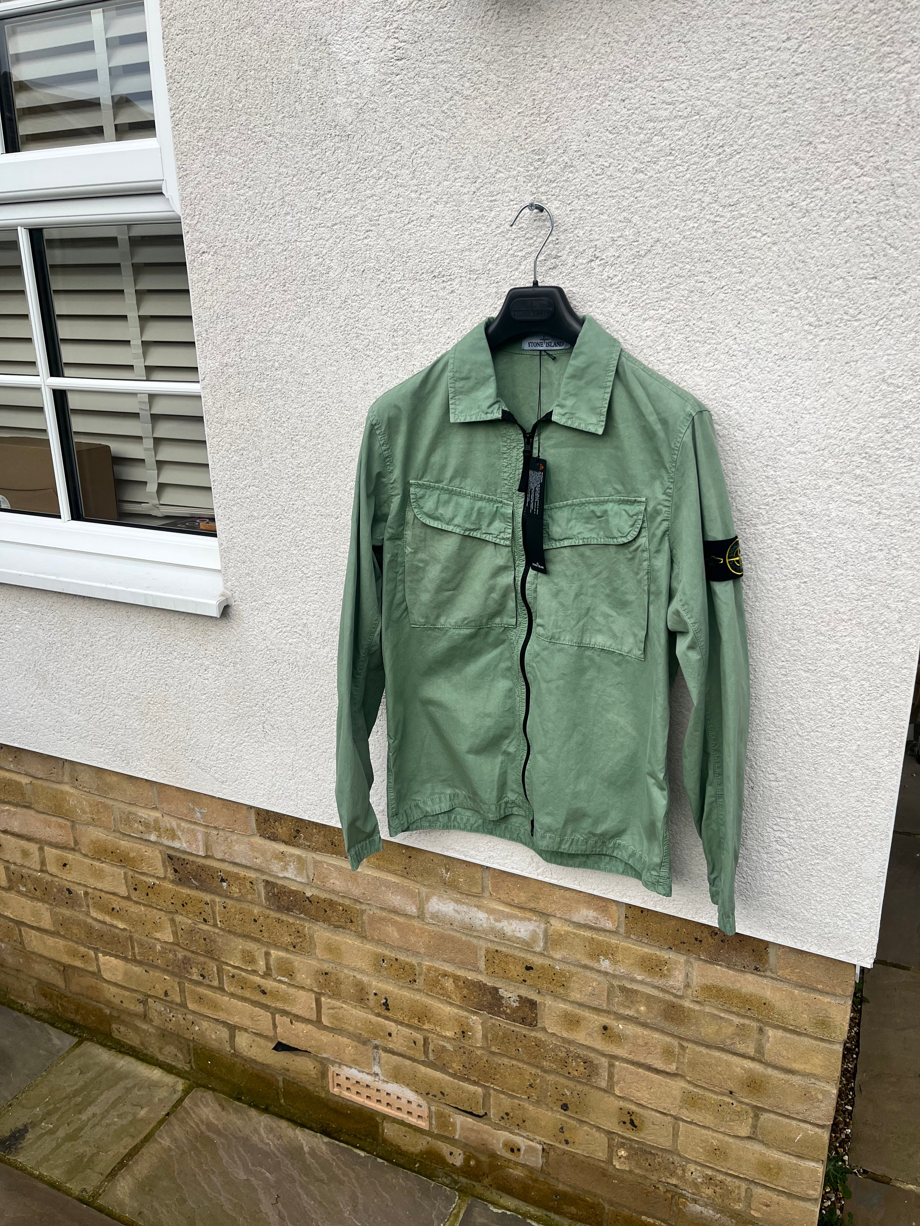 Stone island discount canvas hooded overshirt