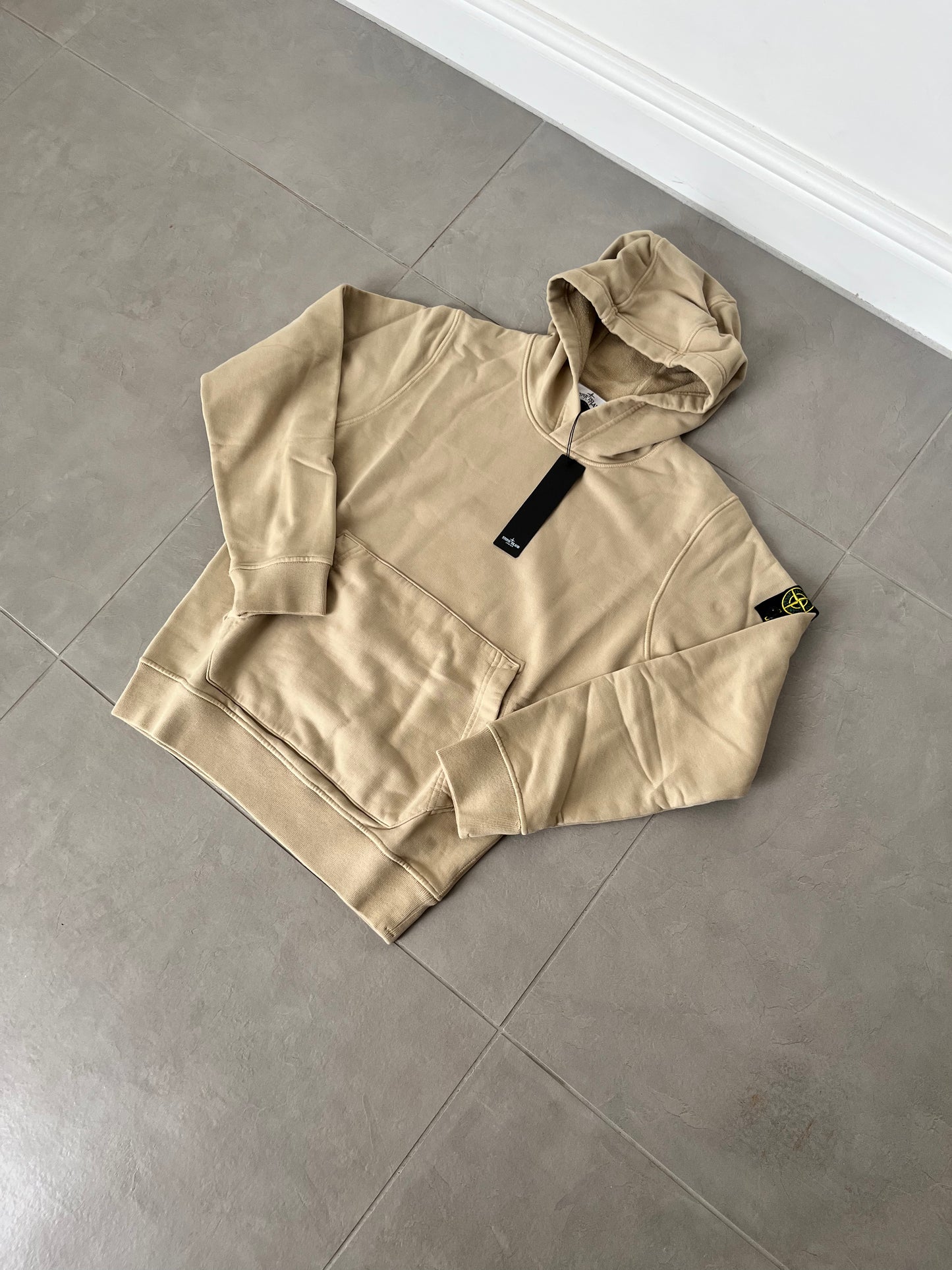 Stone Island Junior Popover Hoodie (Beige)