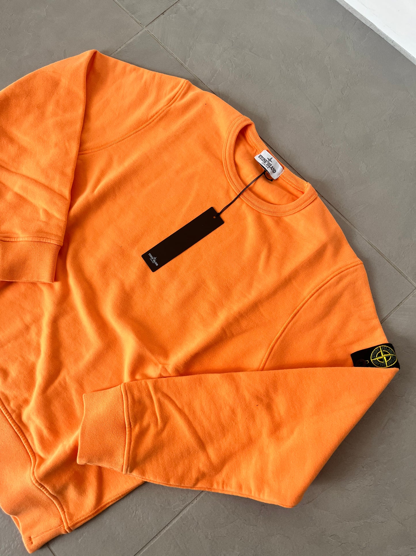 Stone Island Junior Crew Sweatshirt (Orange)