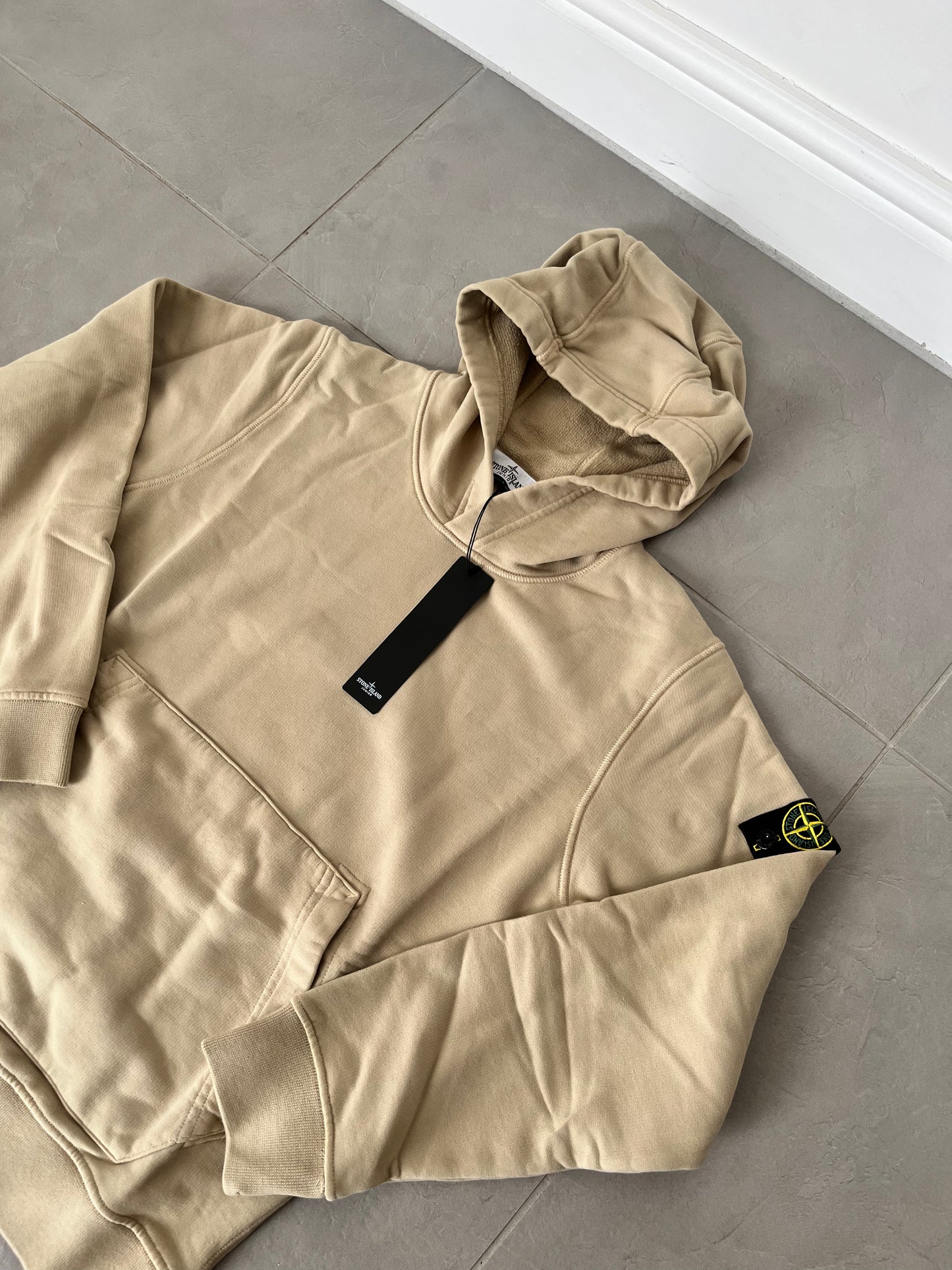 Stone Island Junior Popover Hoodie (Beige)