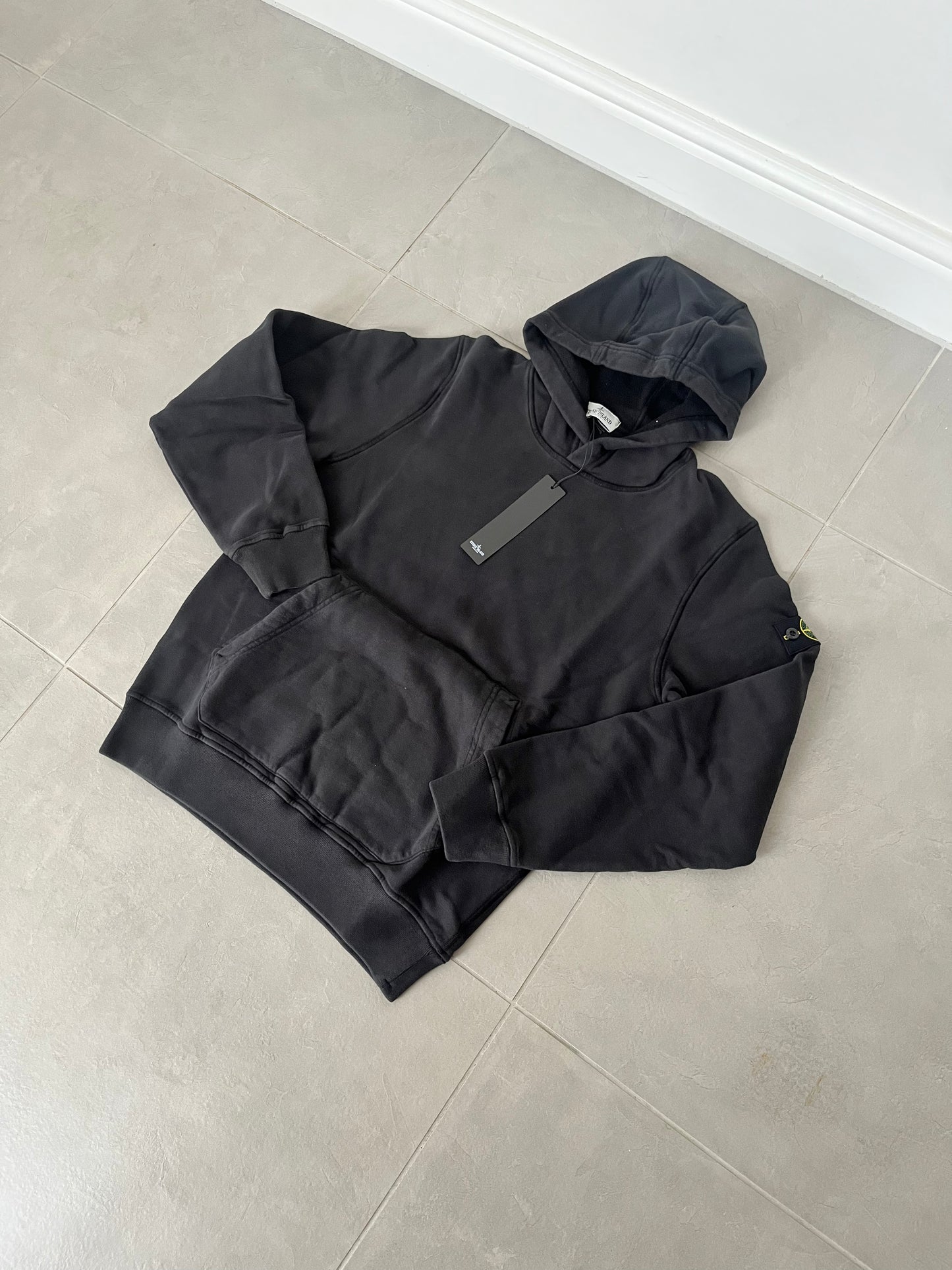 Stone Island Junior Popover Hoodie (Black)