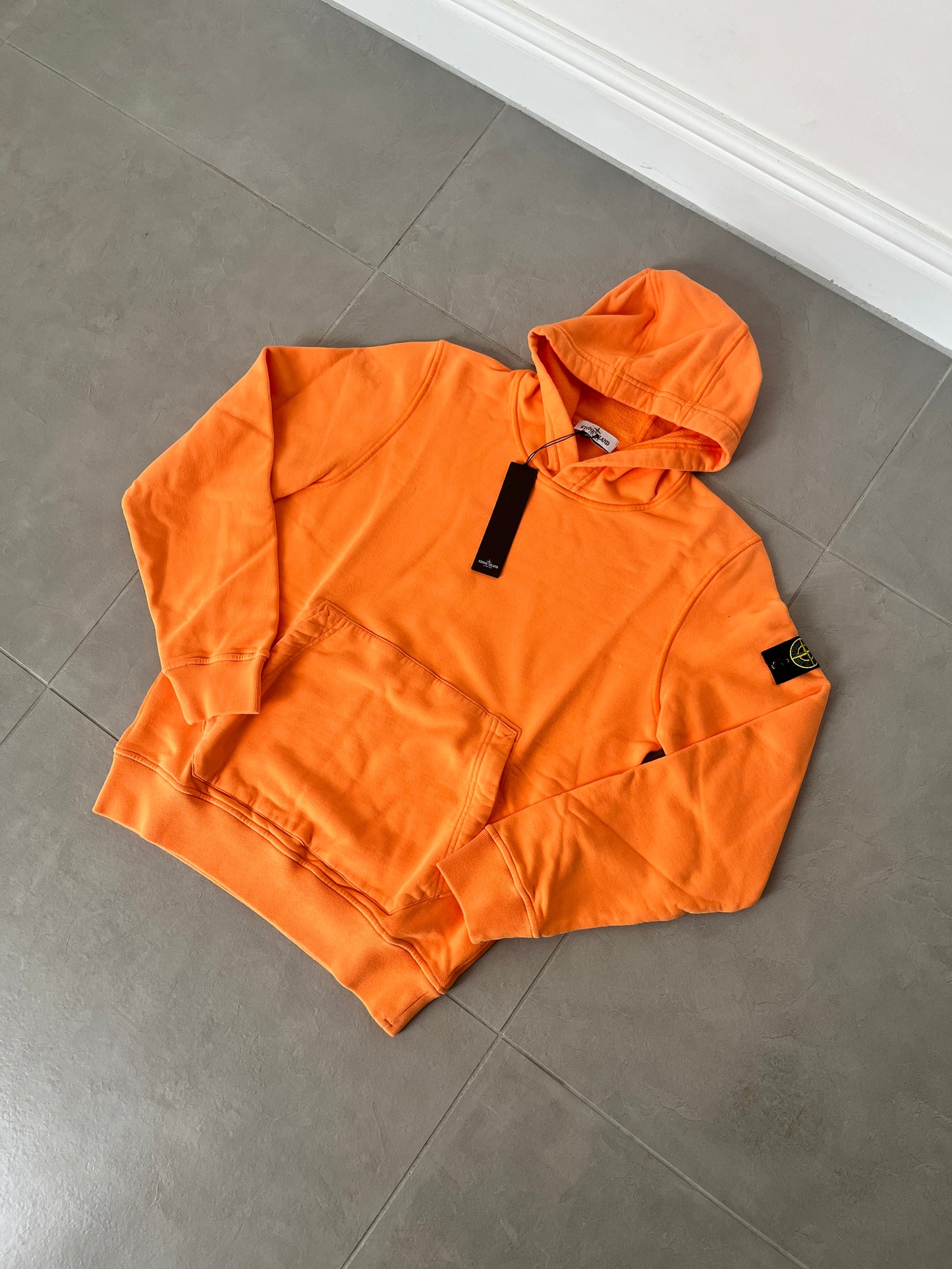 Stone Island Junior Popover Hoodie (Orange)