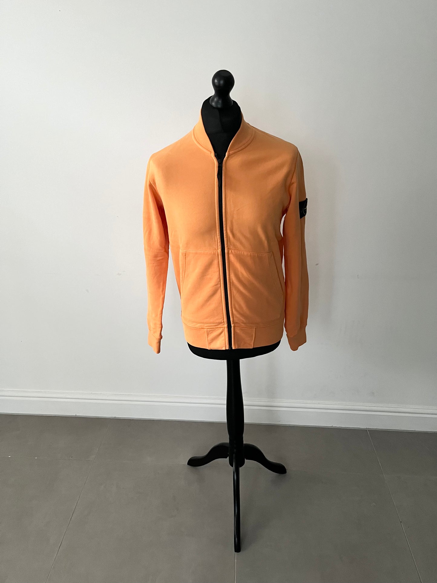 Stone Island Garment Dyed Zip Bomber (Orange)