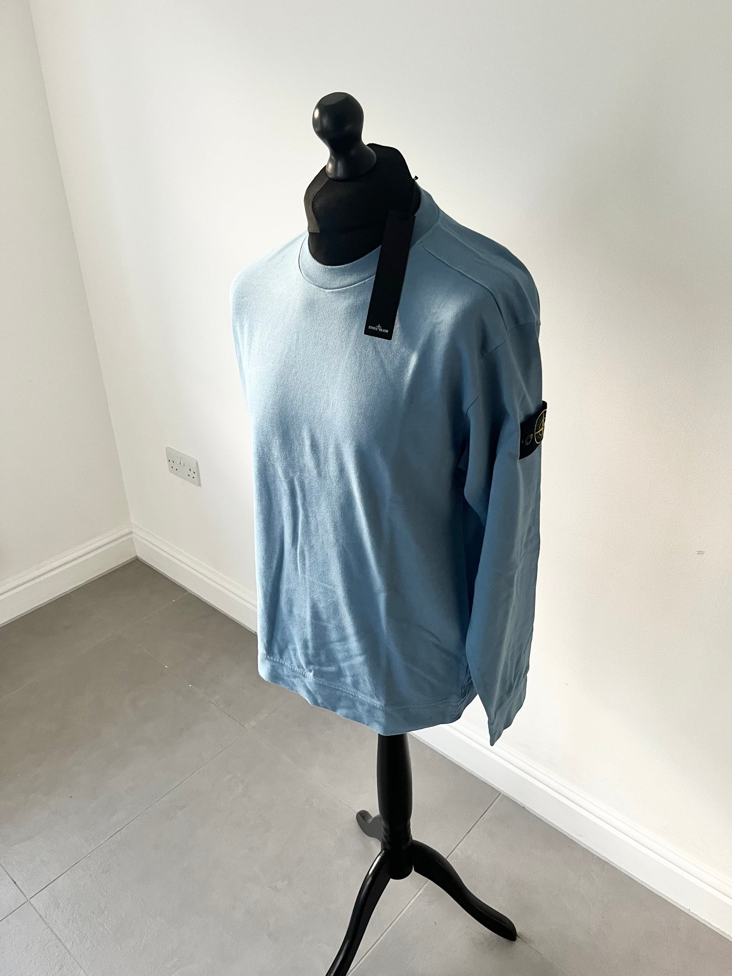 Stone Island Lightweight Crew Sweatshirt (Powder Blue)