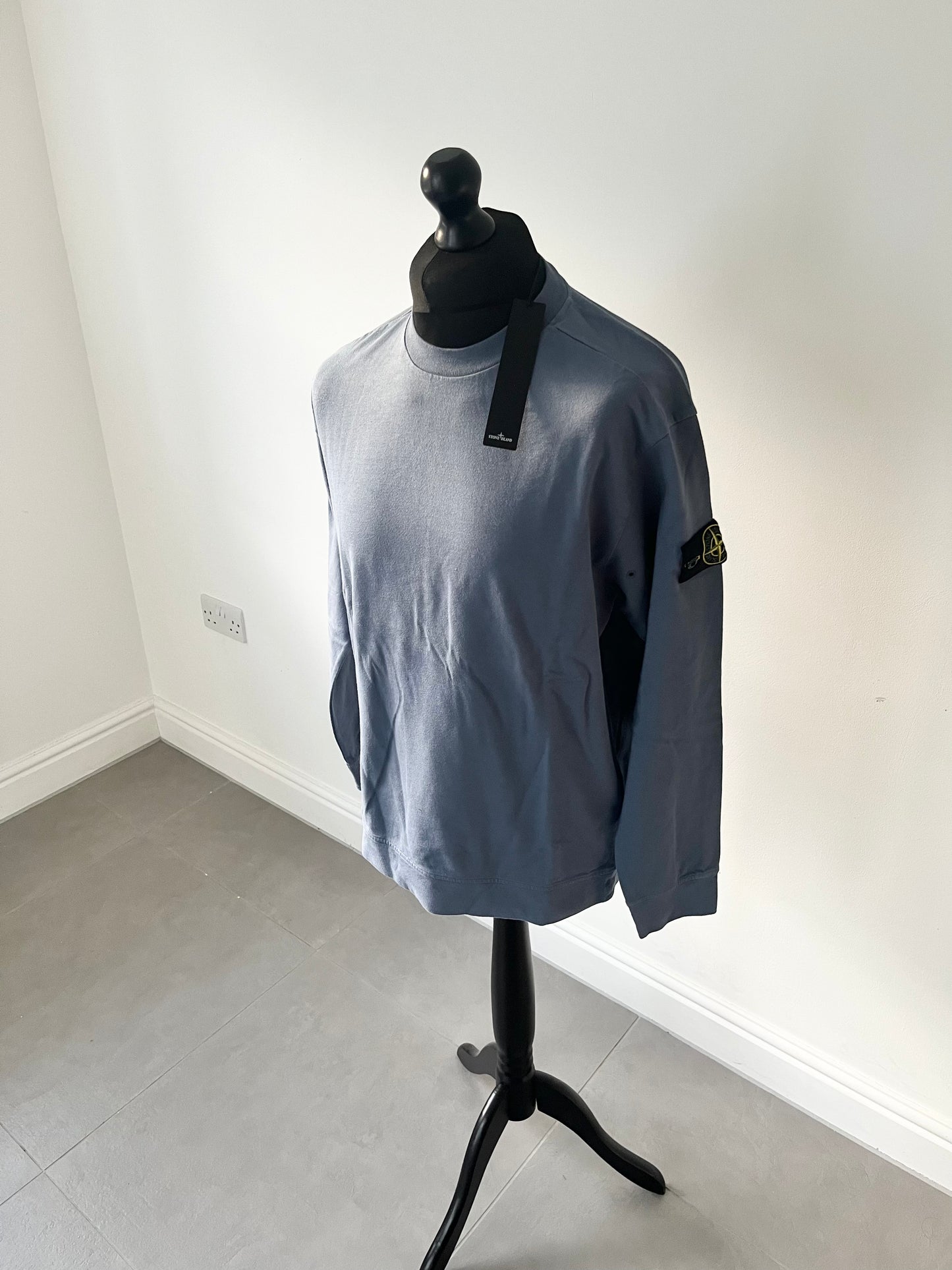 Stone Island Lightweight Crew Sweatshirt (Avio Blue)