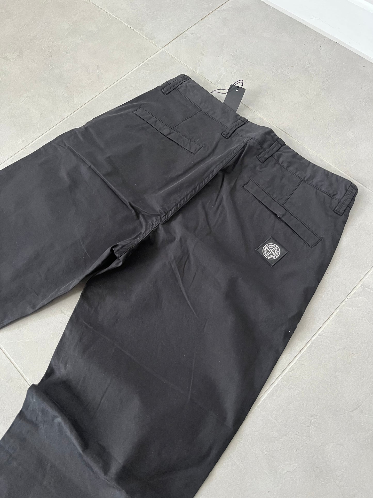 Stone Island Gabardine Trousers (Black)