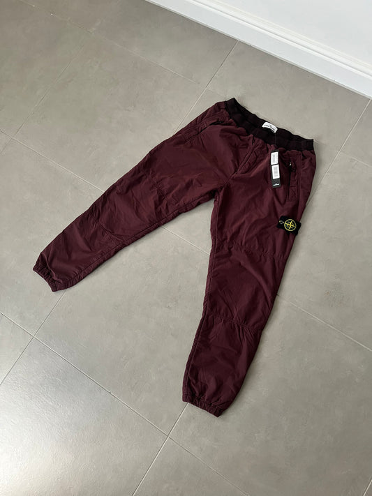 Stone Island X The DoubleF David Light Fleece Lined Cargo Pants (Burgundy)