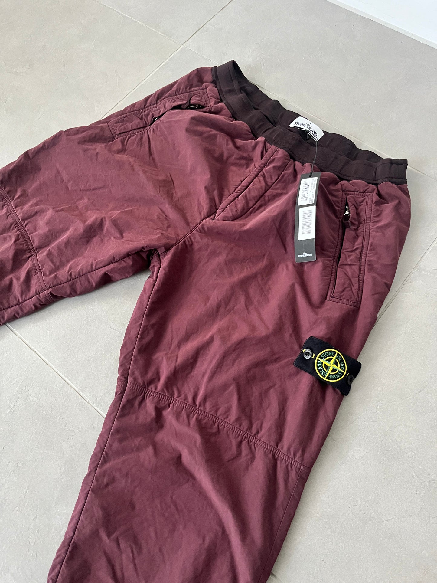 Stone Island X The DoubleF David Light Fleece Lined Cargo Pants (Burgundy)