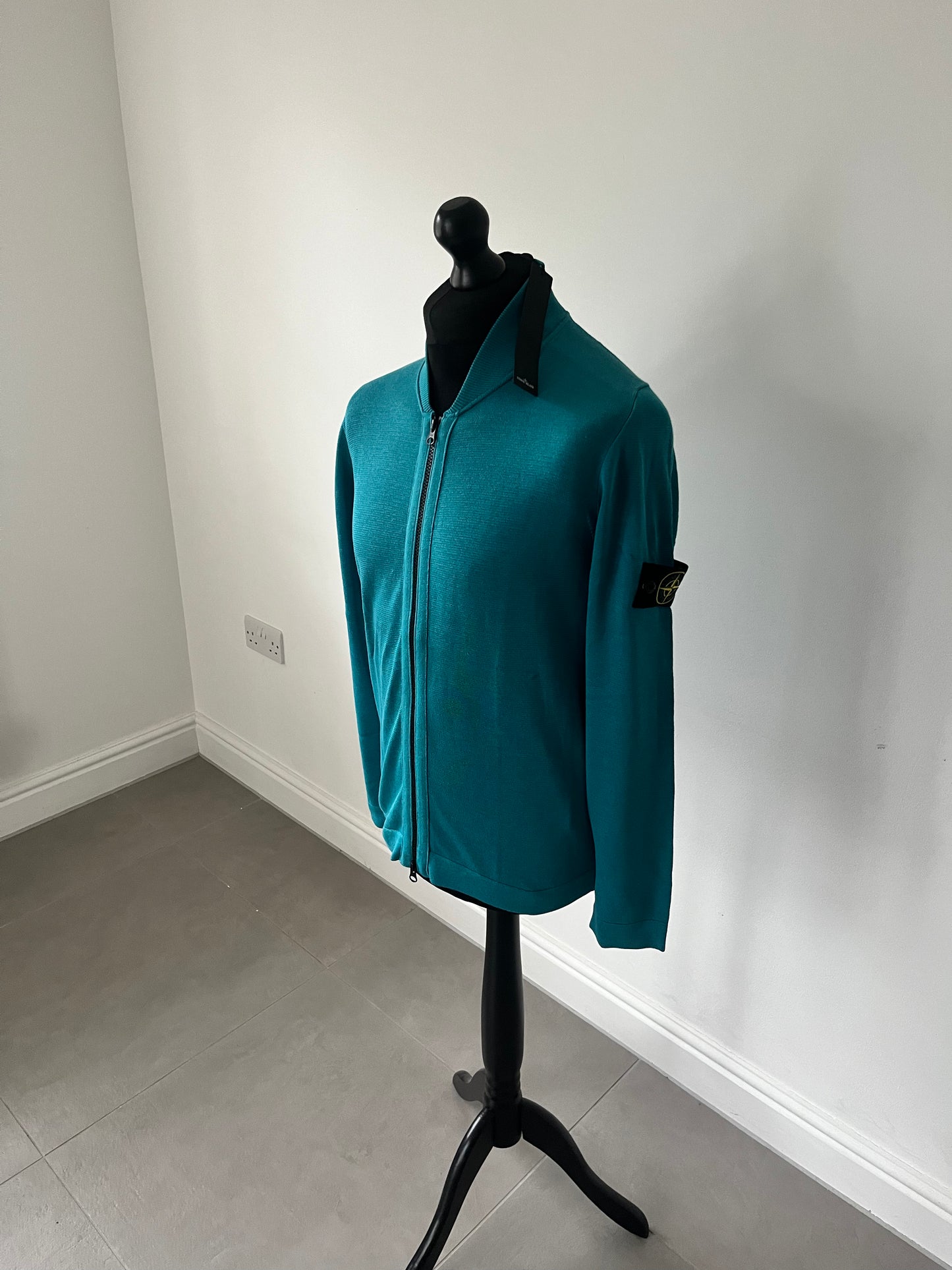 Stone Island Micro Stitch Knit Bomber (Teal)