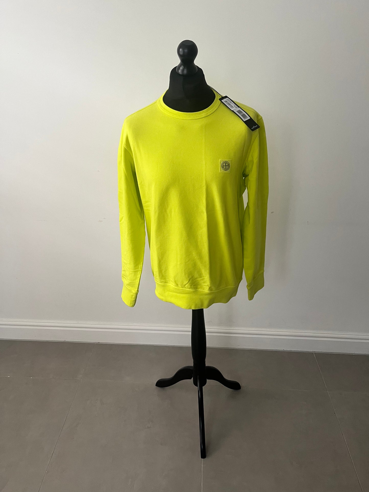 Stone Island Logo Patch Sweatshirt (Lime Green)