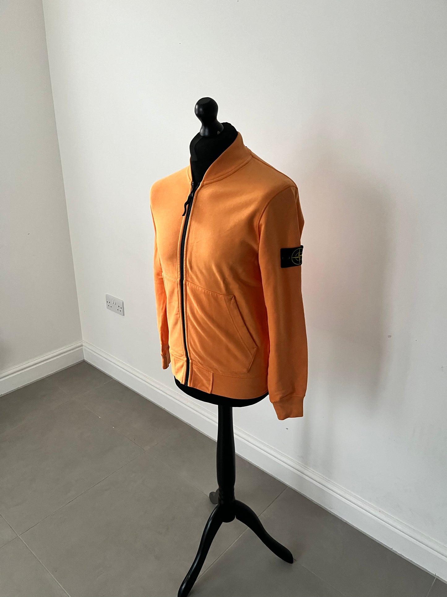 Stone Island Garment Dyed Zip Bomber (Orange)