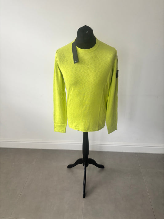 Stone Island 14 Gauge Knit Sweatshirt (Lime Green)