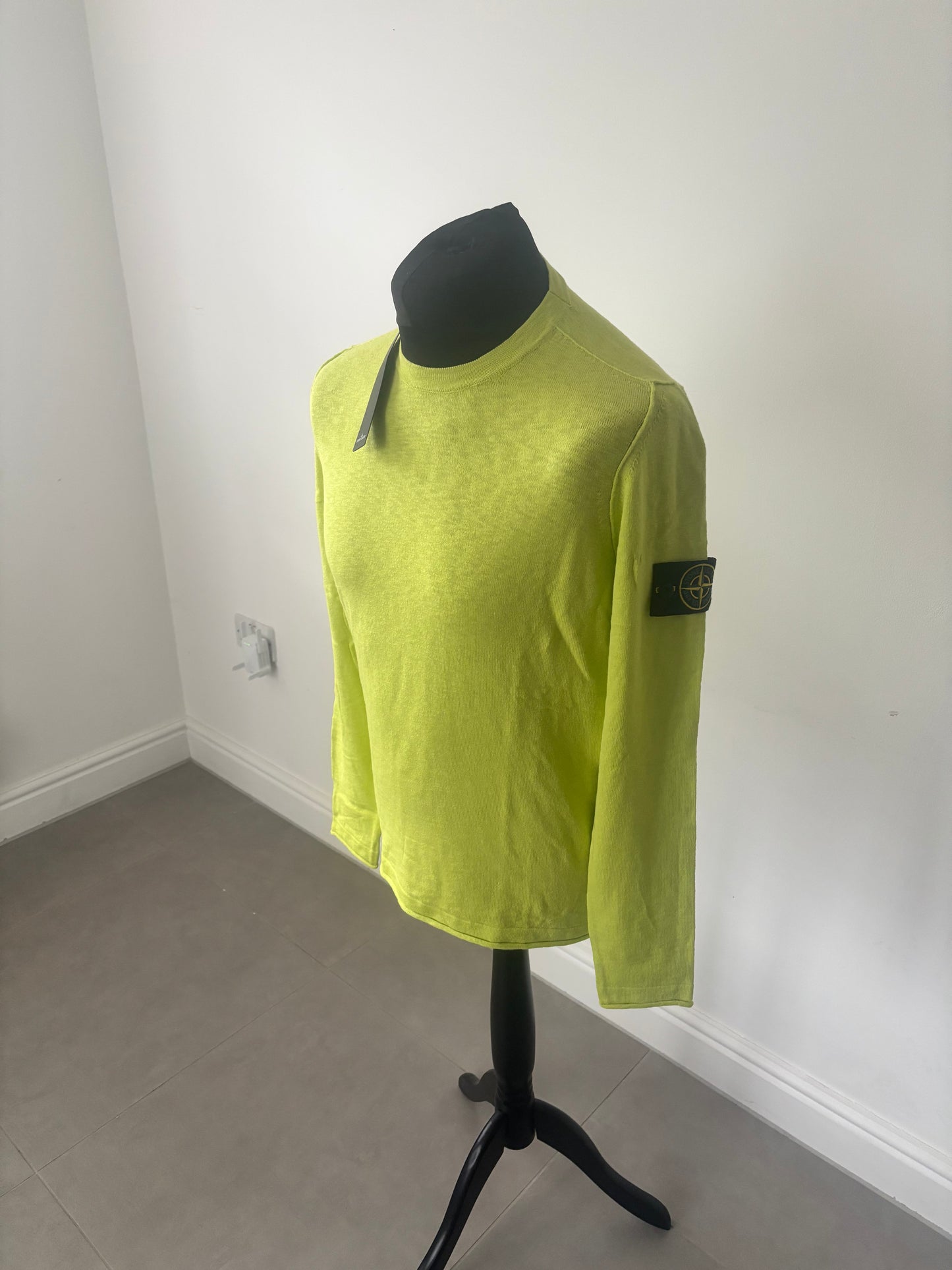 Stone Island 14 Gauge Knit Sweatshirt (Lime Green)