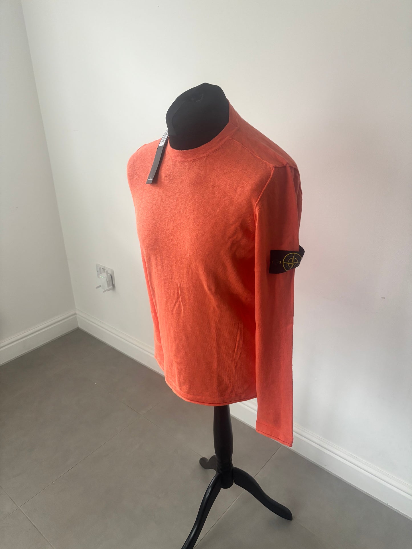 Stone Island 14 Gauge Knit Sweatshirt (Orange)