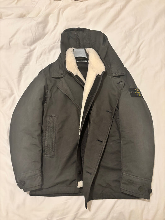 Stone Island David-TC With Sheepskin Detachable Lining (Charcoal)