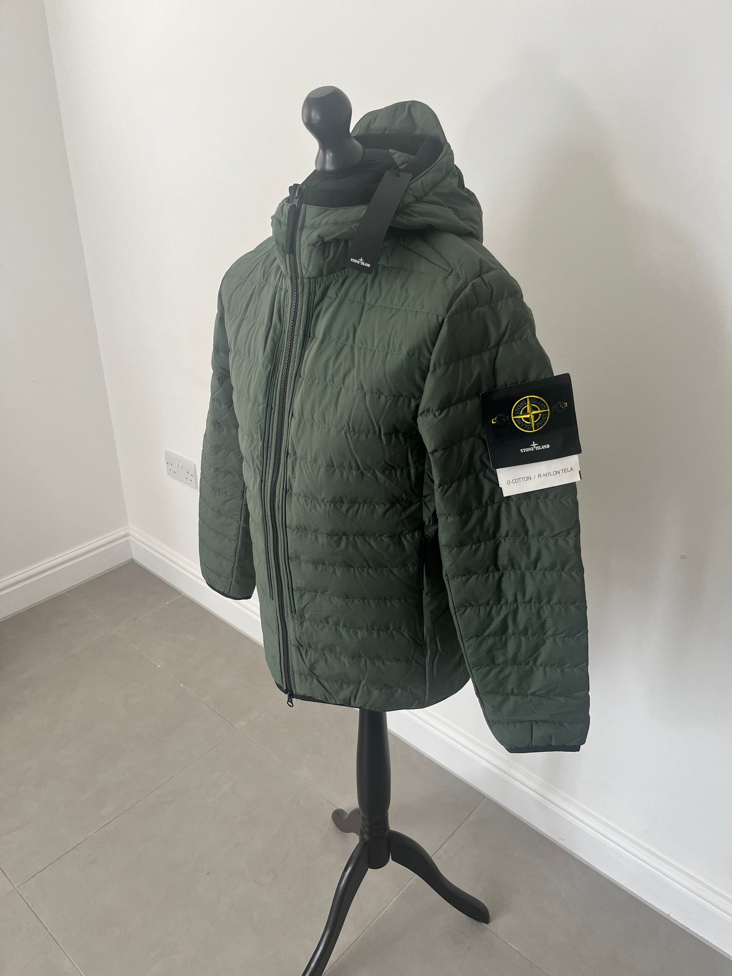 Stone Island O-Cotton/R Nylon Tela (Sage)  