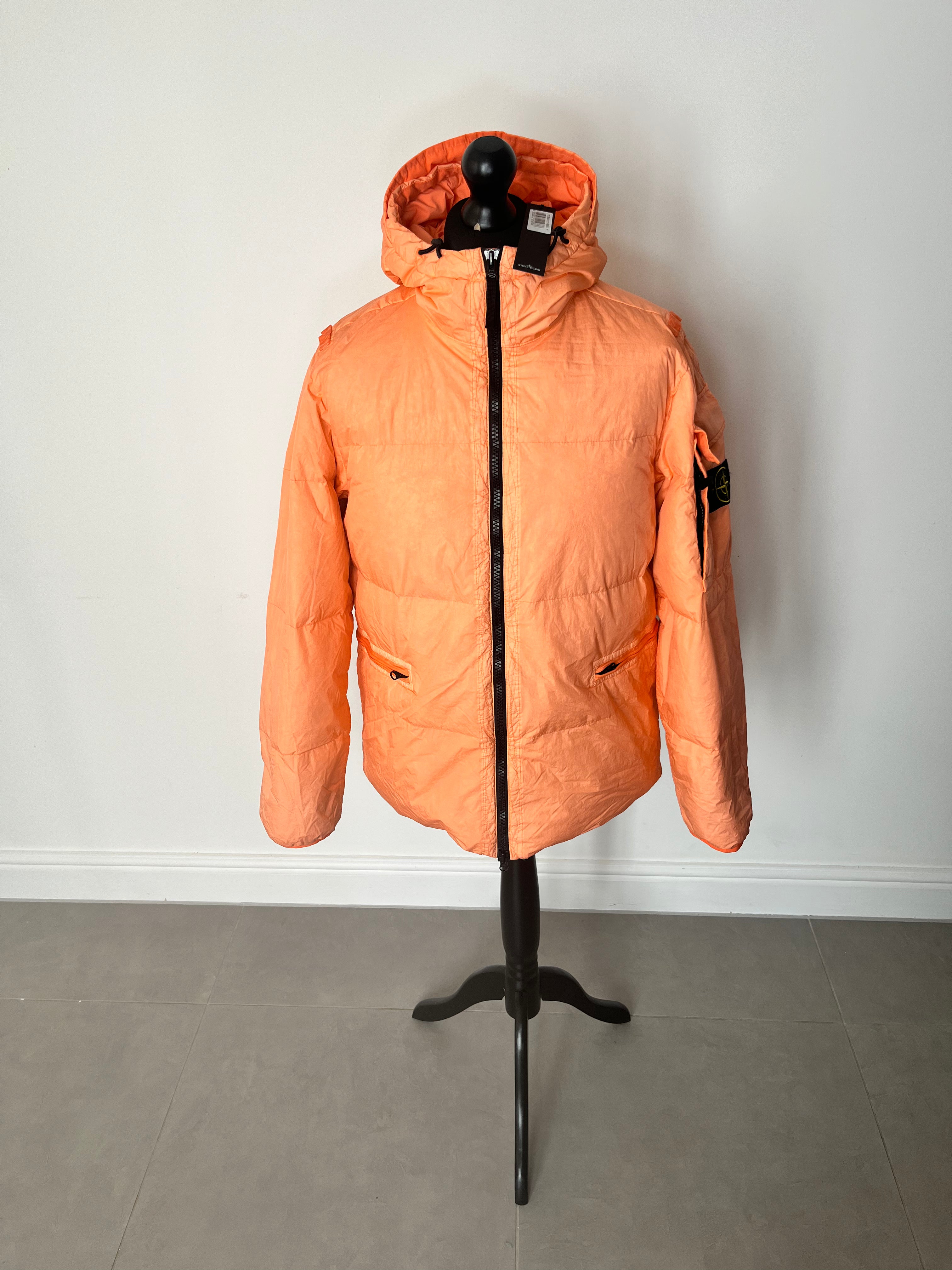 Stone Island Orange Crinkle Reps R-NY Jacket
