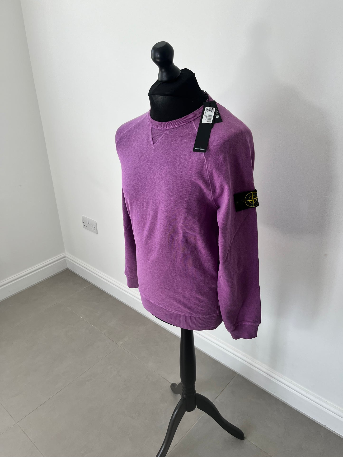 Stone Island Garment Dyed Old Effect Sweatshirt (Purple)