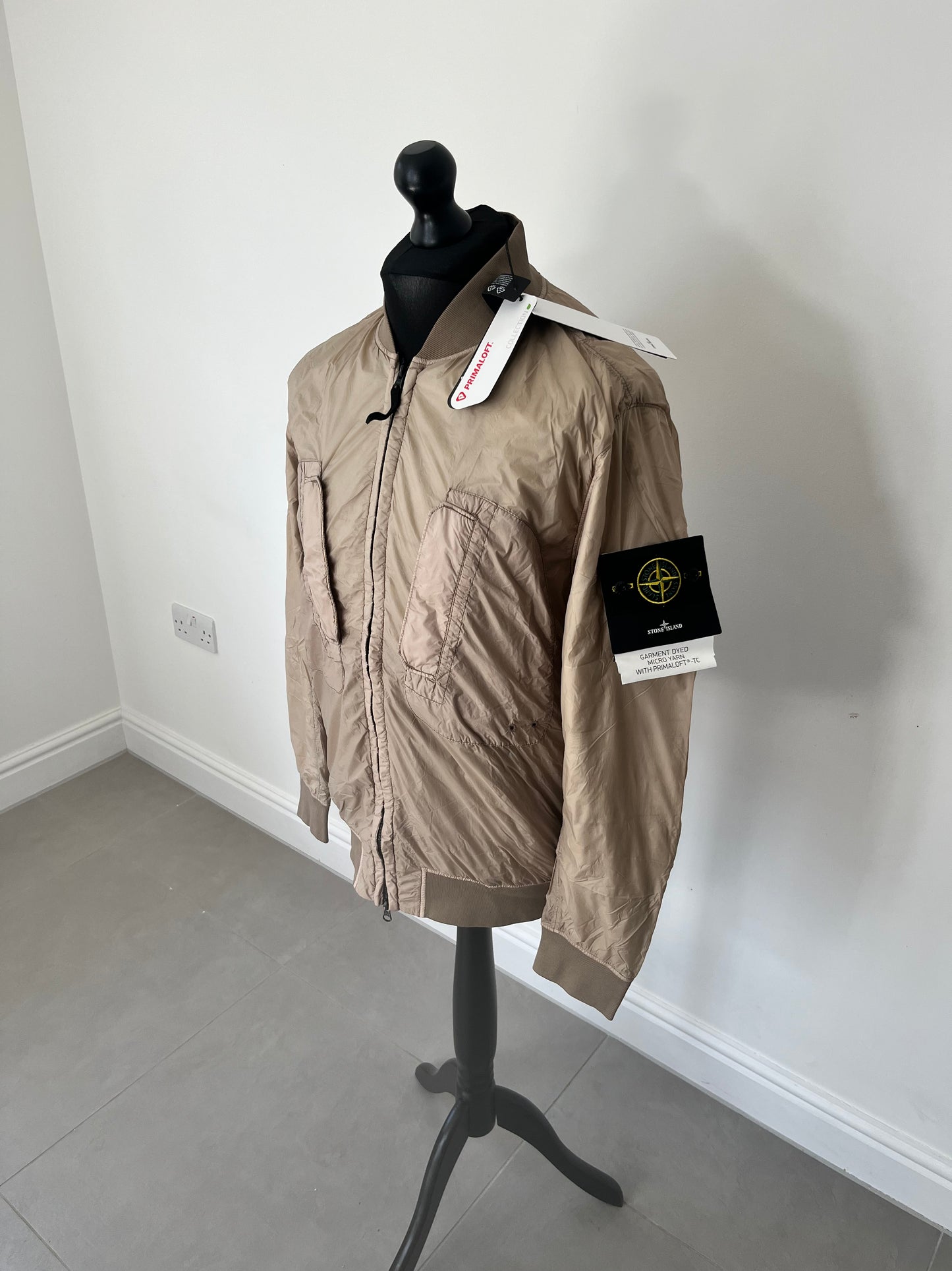 Stone Island Garment Dyed Micro Yarn With Primaloft (Dove Grey)