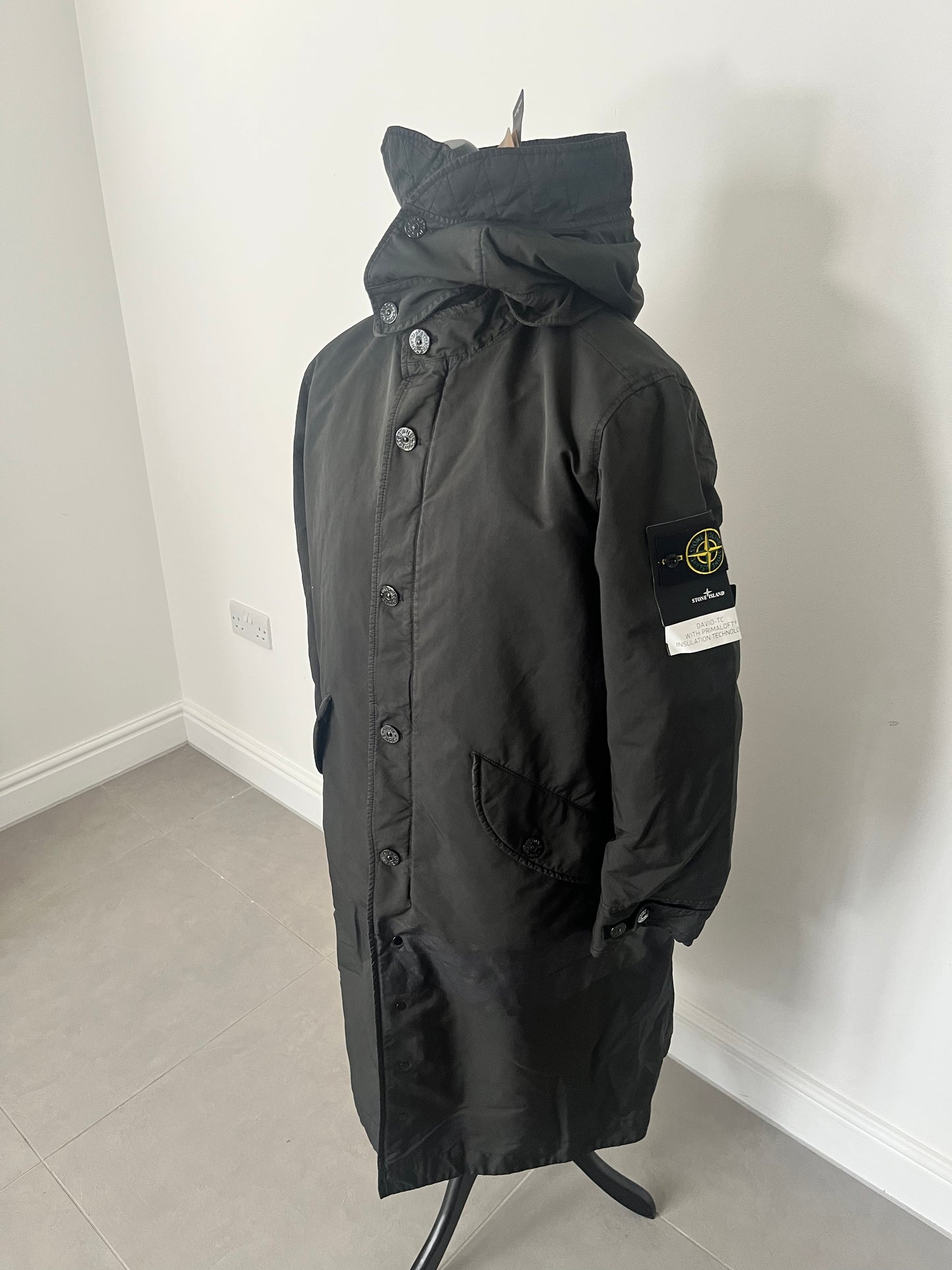 Stone Island Laser Printed David-TC With Primaloft P.U.R.E Insulation (Charcoal)