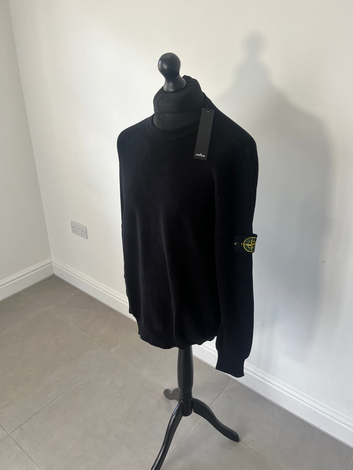 Stone Island Thick Knit Sweater (Black)