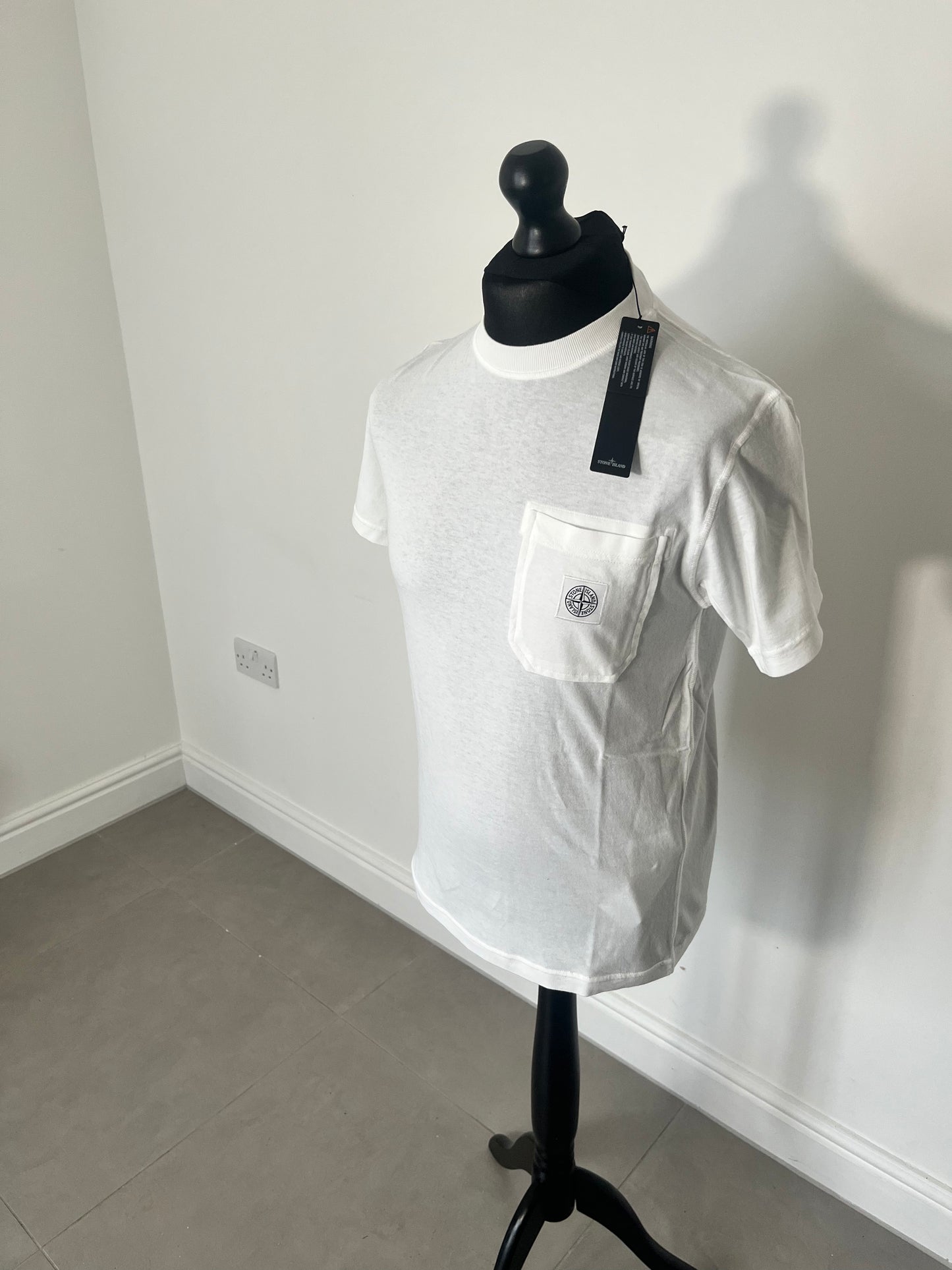 Stone Island Fissato Treatment T-Shirt W/Chest Pocket (White)