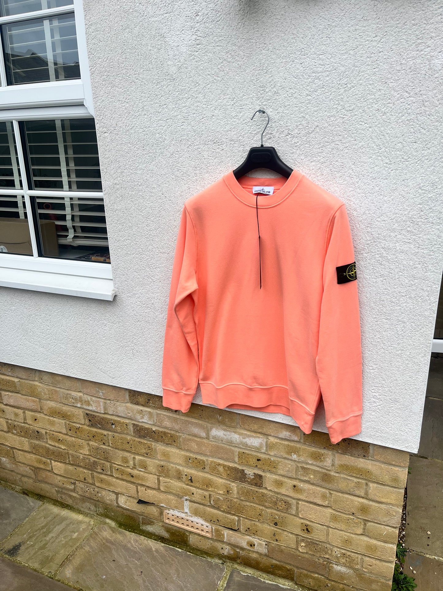 Peach stone island online jumper