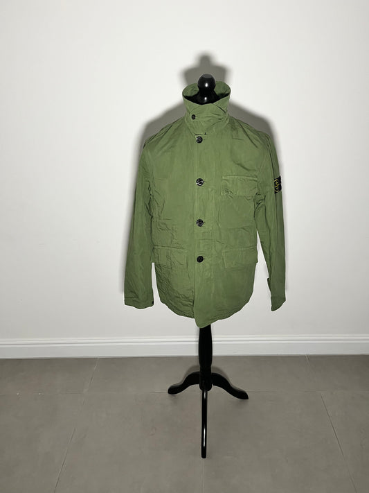 Stone Island Tela Cotone Linen Fiammato-TC (Olive)